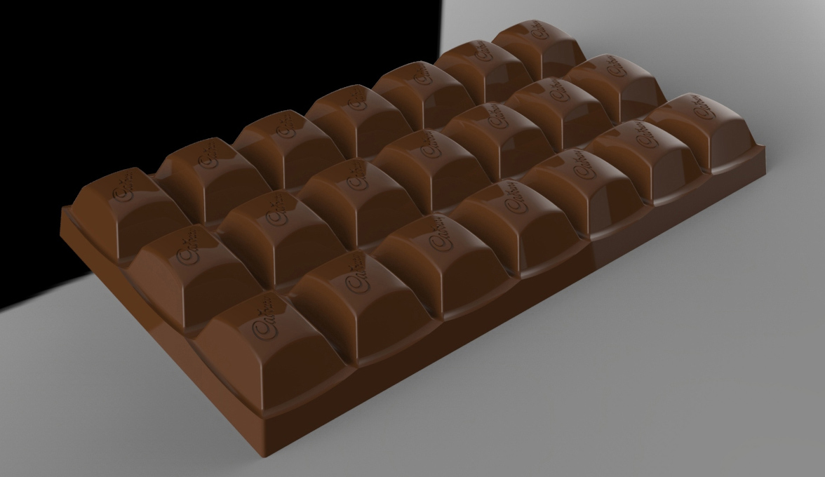 3D mould design for the cadbury 7 bar
