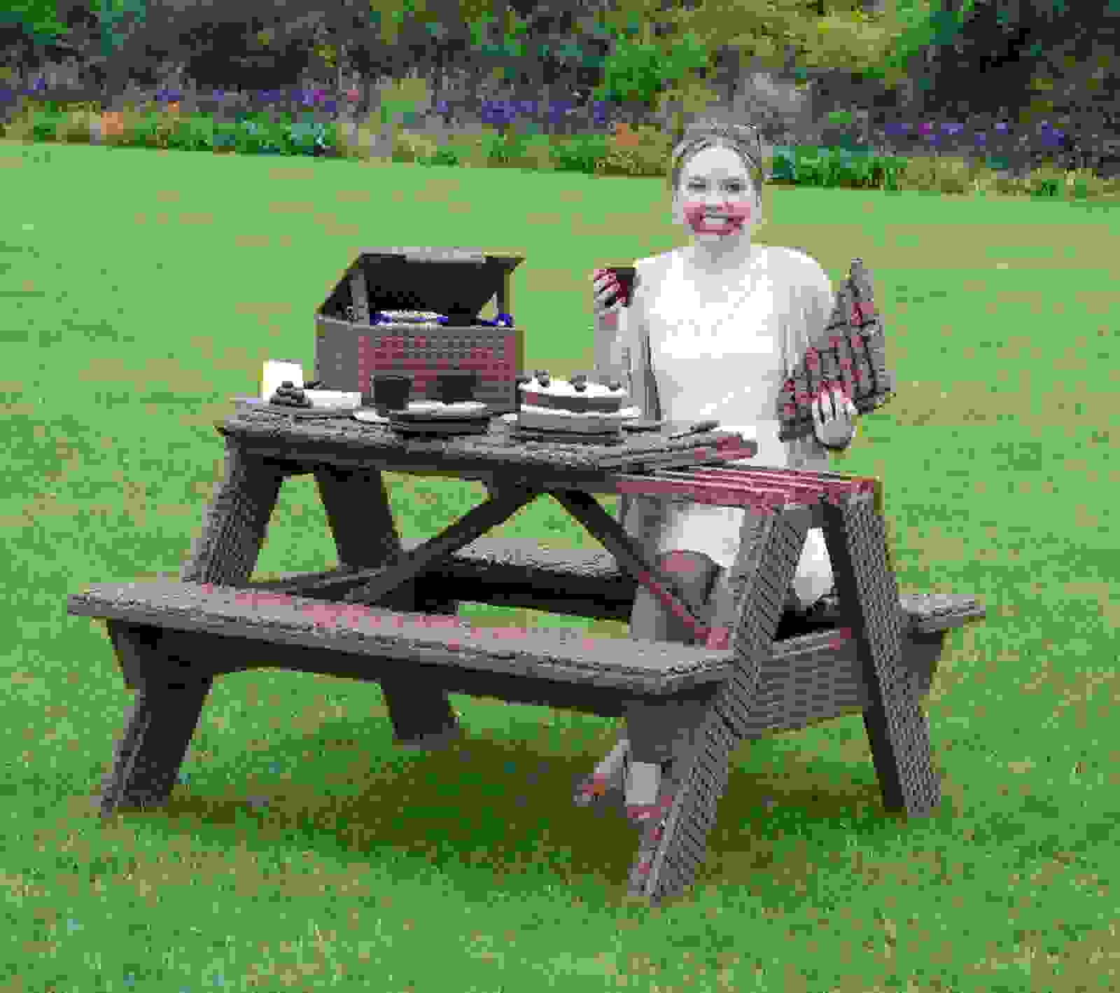 Chocolate Picnic Bench