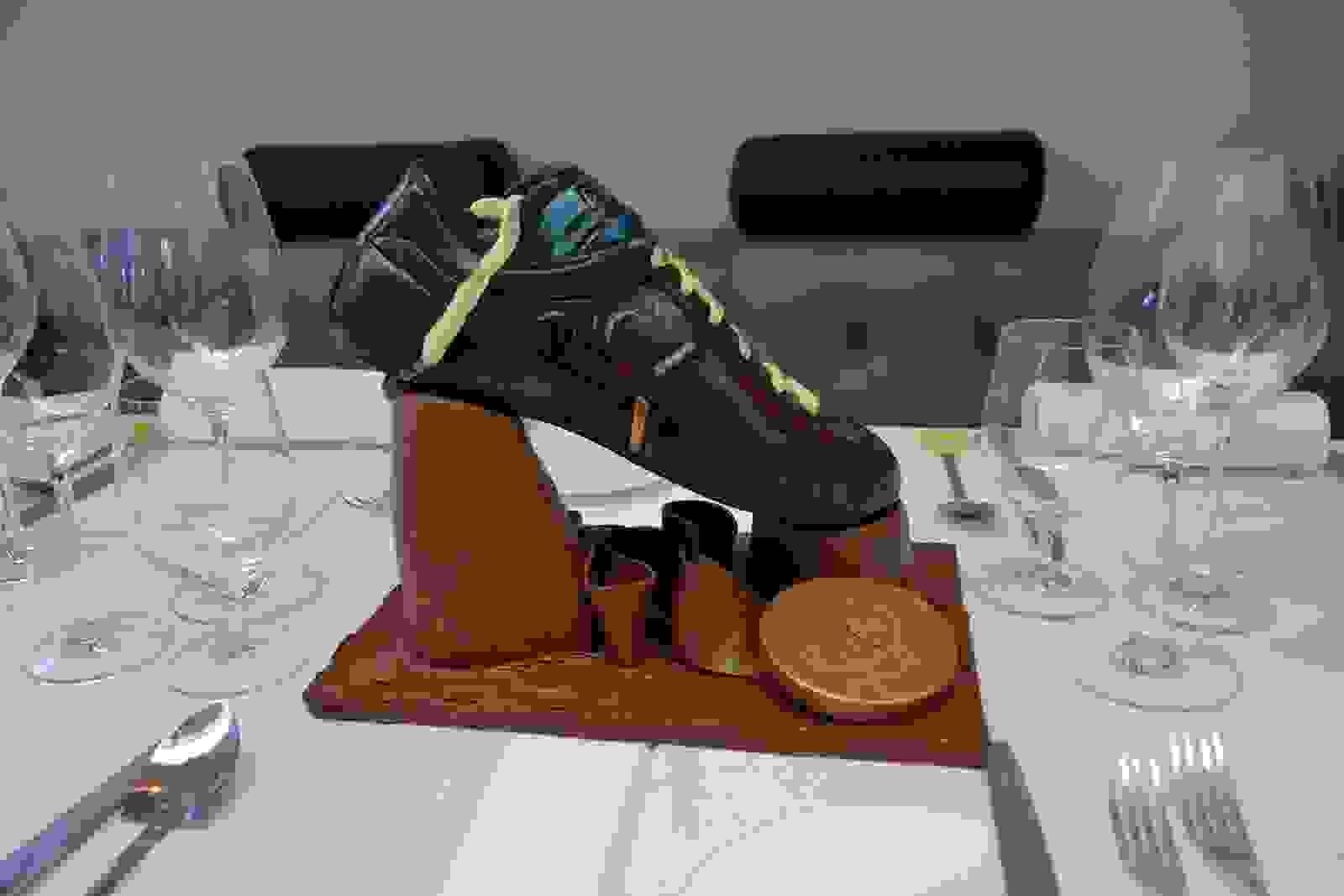 Chocolate Running Shoe Centrepiece