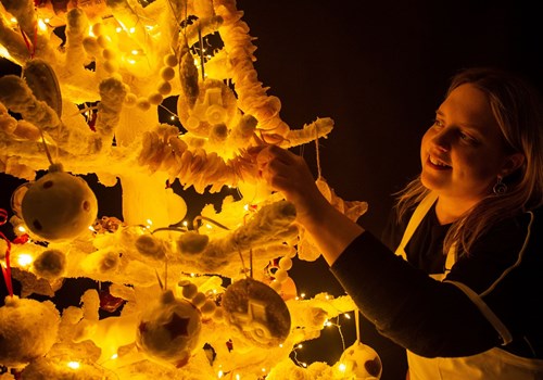 Seven Foot Cheese & Crisps Christmas Tree
