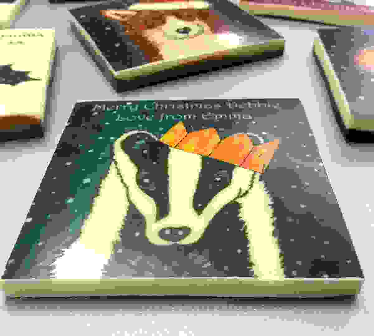 Badger Chocolate Christmas Card