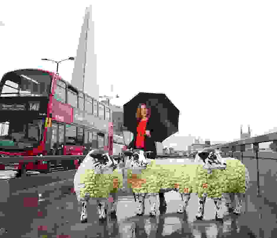 Victoria With Sheep On London Bridge Victoria With Sheep On London Bridge