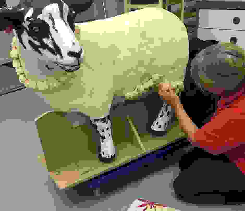 Starting To Add Cauliflower To Sculpted Sheep Starting To Add Cauliflower To Sculpted Sheep