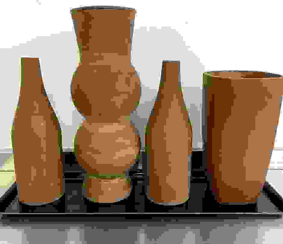Sculpted Chocolate Vases Ready For Deecoration Sculpted Chocolate Vases Ready For Deecoration