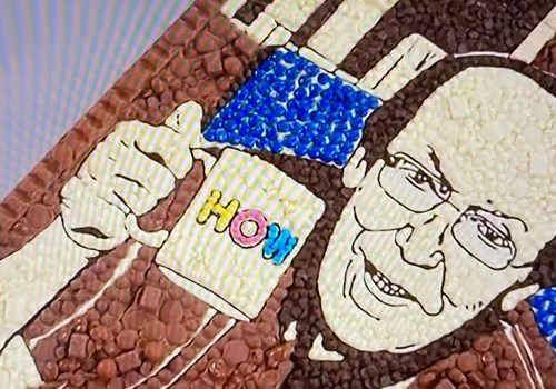 ITV How chocolate portrait of Fred Dinenage